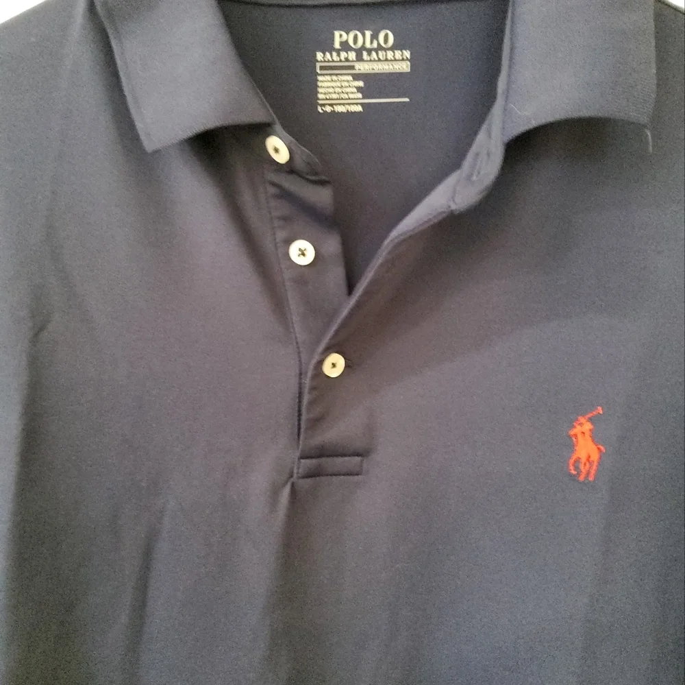 Polo by Ralph Lauren Performans Men's Navy Polo Shirt Size L